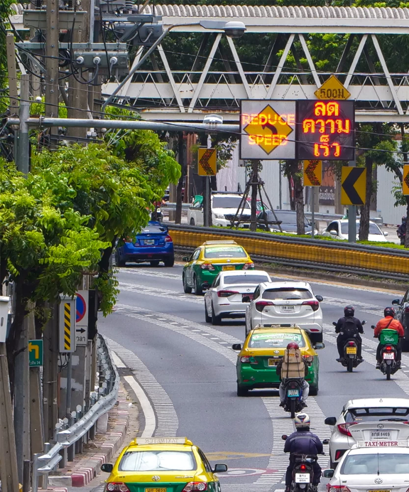 ป้ายไฟกะพริบเตือน ชนิดหลอด LED